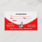 Carte De Rendez-vous Groom Rouge Sur La Grossesse Des Animaux (Dos)