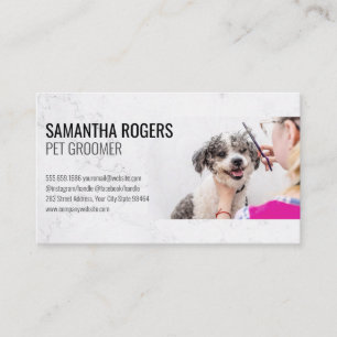 Carte De Rendez-vous Groomer animal   Grossissement de chien