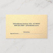 Carte De Rendez-vous Grooming | Métallique (Dos)