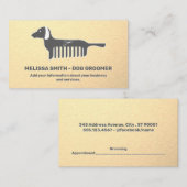 Carte De Rendez-vous Grooming | Métallique (Devant / Derrière)