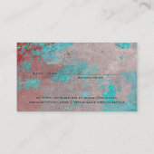 Carte De Rendez-vous Grunge Texture Peinture | Salon Shears (Dos)