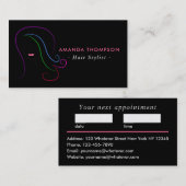 Carte De Rendez-vous Hair Stylist classe personnalisable (Devant / Derrière)