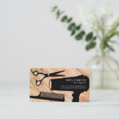 Carte De Rendez-vous Hairstylist Outils Bois Nomination (Debout devant)