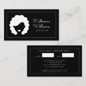 Carte De Rendez-vous Hairstyliste moderne (Devant / Derrière)