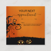Carte De Rendez-vous Halloween noir et orange moderne (Devant)