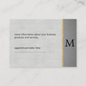 Carte De Rendez-vous Haut de gamme avec finition or / Monogramme (Dos)