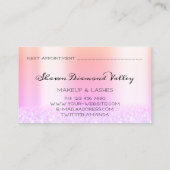 Carte De Rendez-vous Holographe de maquillage Royal Princess (Dos)