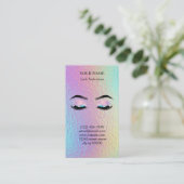 Carte De Rendez-vous Holographic Lash Technician Appointment Card (Debout devant)