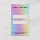 Carte De Rendez-vous Holographic Lash Technician Appointment Card (Dos)