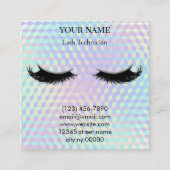 Carte De Rendez-vous Holographic Lash Technician Appointment Card (Devant)
