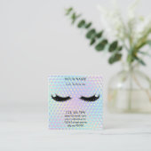 Carte De Rendez-vous Holographic Lash Technician Appointment Card (Debout devant)