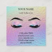 Carte De Rendez-vous Holographic Lash Technician Appointment Card (Devant)