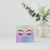 Carte De Rendez-vous Holographic Lash Technician Appointment Card (Debout devant)