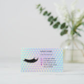 Carte De Rendez-vous Holographic Lashes Before care Appointment Card (Debout devant)