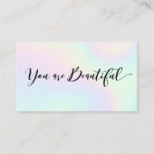 Carte De Rendez-vous Holographie Calligraphie Salon de coiffure Rendez- (Devant)