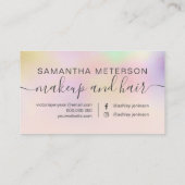 Carte De Rendez-vous Holographie moderne nacre nacre professionnel (Dos)