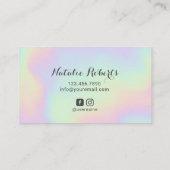 Carte De Rendez-vous Holographique Salon de Beauté Spa Rappel de rendez (Dos)