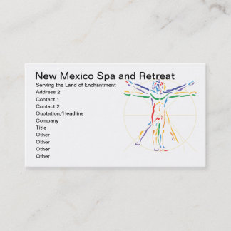 Carte De Rendez-vous Homme d'anatomie DaVinci en Chakra