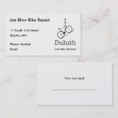 Carte De Rendez-vous I Bike Duluth (Devant / Derrière)