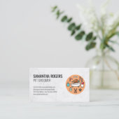 Carte De Rendez-vous Icône Dog Wash Douche (Debout devant)