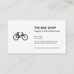 Carte De Rendez-vous Icône Vélo   Magasin de vélo