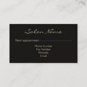 Carte De Rendez-vous ID319 de Damas peigne et boucles (Dos)