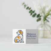 Carte De Rendez-vous Illustration de la position assise du chien mignon (Debout devant)