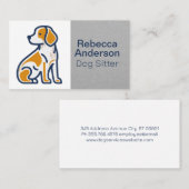 Carte De Rendez-vous Illustration de la position assise du chien mignon (Devant / Derrière)