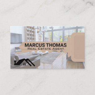 Carte De Rendez-vous Immobilier   Maison moderne   Clé