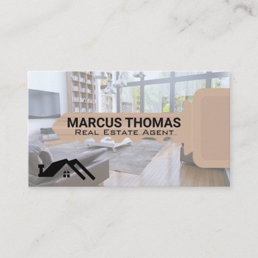 Carte De Rendez-vous Immobilier | Maison moderne | Clé (Devant)