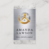 Carte De Rendez-vous Immobilier | Métal de marbre (Devant)