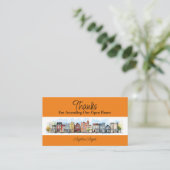 Carte De Rendez-vous Immobilier Open House Merci Jaune (Debout devant)