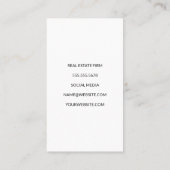 Carte De Rendez-vous Immobilier | Propriétés (Dos)