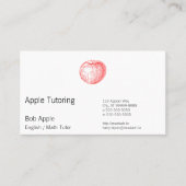Carte De Rendez-vous Impression typographique rouge Apple d'Apple de (Devant)