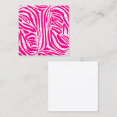 Carte De Rendez-vous Impression zèbre rose (Devant / Derrière)