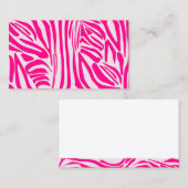 Carte De Rendez-vous Impression zèbre rose (Devant / Derrière)