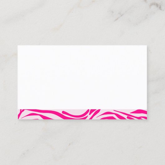 Carte De Rendez-vous Impression zèbre rose (Dos)