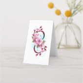 Carte De Rendez-vous Infinité avec les fleurs Sakura (Devant)