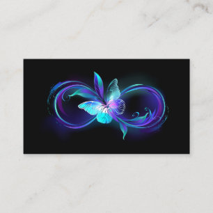 Carte De Rendez-vous Infinité brillante avec papillon magique