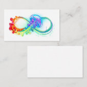 Carte De Rendez-vous Infinity with Rainbow Jellyfish (Devant / Derrière)