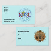 Carte De Rendez-vous Infirmière de la Force aérienne Motto (Devant / Derrière)