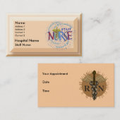 Carte De Rendez-vous Infirmière du personnel Motto (Devant / Derrière)