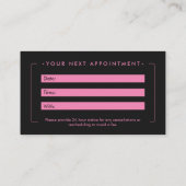 Carte De Rendez-vous Initiales de monogramme de beauté esthétique QR no (Dos)