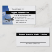 Carte De Rendez-vous Instructeur de vol d'aviation (Devant / Derrière)