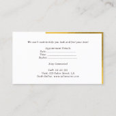 Carte de rendez-vous Invitation stylé Salon (Dos)