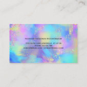 Carte De Rendez-vous Iridescente optique à étincelles holographique (Dos)