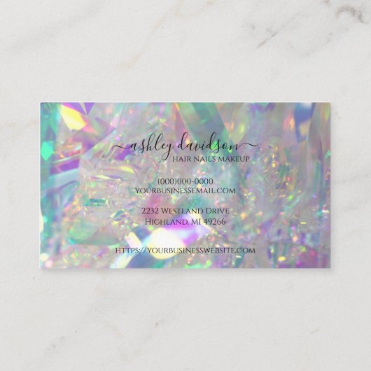 Carte De Rendez-vous Iridescente Tinsel (Dos)