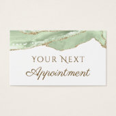 Carte de rendez-vous Jade Green Agate (Devant)