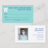 Carte De Rendez-vous Jote Queen Tooth Dentist pédiatrique Nomination (Devant / Derrière)