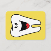 Carte De Rendez-vous Joyeux Dentiste Nomination Rappel Jaune (Dos)